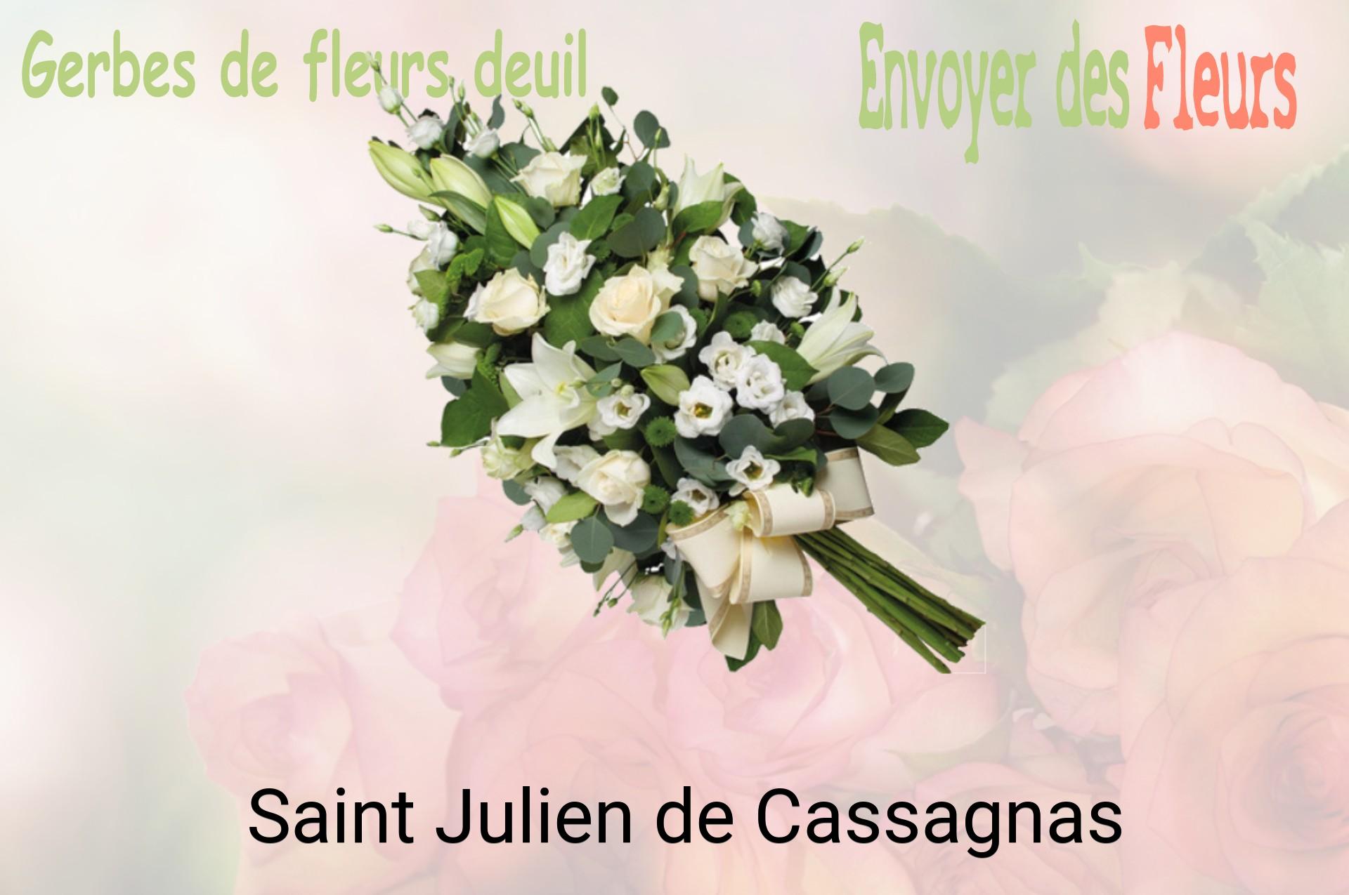 Gerbe de fleurs de deuil livrée à Saint-Julien-de-Cassagnas